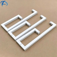 Poignée de porte de douche en acier inoxydable blanc de conception moderne, poignée de porte de douche Austin, grande barre porte-serviettes