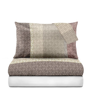 MADRID 100% Juego de funda nórdica doble de algodón Tamaño holandés 30x30x76x68 Pigmento impreso Arlequín Ros Color Holandés Knoppen Modelo - Product Image 2