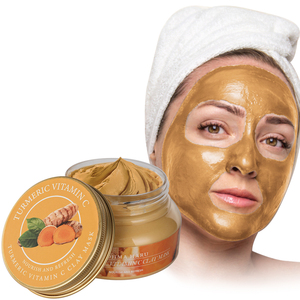 Wholesale Oem Facial Crystal Maker Turmeric Face Mask Mud Turmeric Vitamin C Clay Masks For Skin Caring