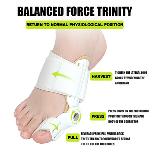 Séparateur d'orteils pour les hallux valgus et l'empilage des orteils, correction physique de la protrusion osseuse du pied, à utiliser avec les doigts - Product Image 2