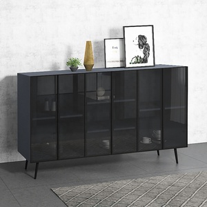 Mobili credenza di lusso personalizzati credenza da pranzo armadio da cucina assemblaggio in alluminio