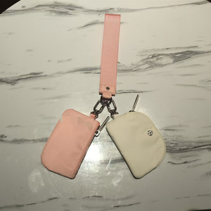 2025 tùy chỉnh có thể tháo rời kép Pouch Vòng tay Keychain chủ thẻ Vòng đeo tay ví túi bán buôn Nylon Coin Purse Keychain - Product Image 5
