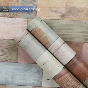 Diskon Film furnitur Film PVC serbuk kayu vinil pelapis tekstur kayu untuk