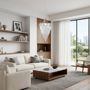Lampadari a Sospensione LED di Lusso in Ferro e Cristallo dal Design Moderno, Facile Installazione, Illuminazione Dimmerabile per Casa, Sala da Pranzo, Soggiorno - Product Image 4