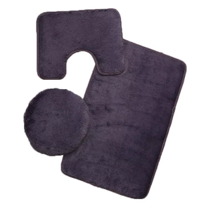 Chống Trượt PVC Tắm Mat Set Với Mô Hình Nhà Máy Mềm Flannel Phòng Tắm Thảm Và Nhà Vệ Sinh Thảm Không Trượt Cho Phòng Tắm Sử Dụng - Product Image 2