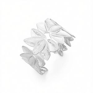 Amy Amy Flower <b>Cuff</b> <b>Bracelet</b> <b>Silver</b> Plated Women's Jewelry Gift B1002 - Product Image 3
