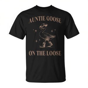 Camiseta Auntie Goose On The Loose para amantes de las gansos, regalo del día de la madre - Product Image 2