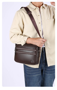 Bolso Bandolera de PU para Hombre, de Alta Venta, Personalizado ODM/OEM para Viajes de Negocios, Trabajo, Moda y Uso Diario - Product Image 6