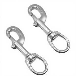 <span class=keywords><strong>Mousqueton</strong></span> pivotant en acier inoxydable 304/316 avec boucle à œil rond et <span class=keywords><strong>mousqueton</strong></span> <span class=keywords><strong>autobloquant</strong></span> pour laisse de chien - Product Image 1