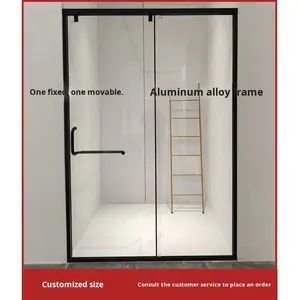 Mampara de Ducha Deslizante Individual Moderna y Lujosa para Hotel, Marco de Aluminio Completo, Vidrio Templado, Cabina de Ducha para Baño de Vapor - Product Image 4