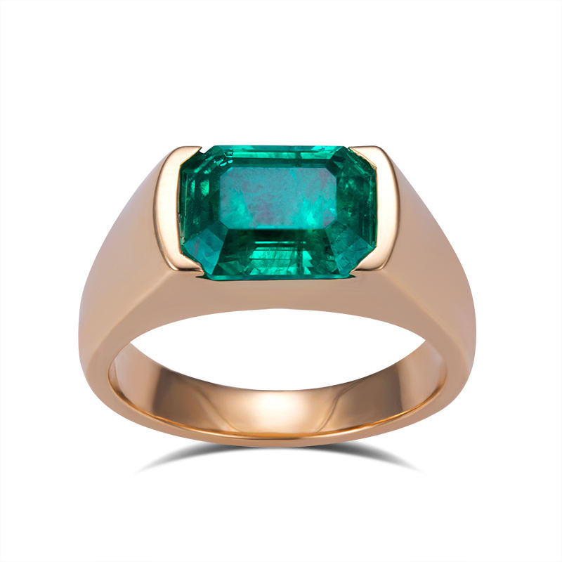 แหวนมรกตสังเคราะห์ 18K