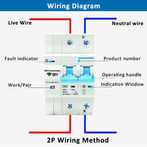 Tuya Wifi télécommande intelligente sans fil monophasé électrique <span class=keywords><strong>disjoncteur</strong></span> d'air sous vide principal réglable 25 <span class=keywords><strong>40</strong></span> 63 <span class=keywords><strong>Amp</strong></span> - Product Image 4