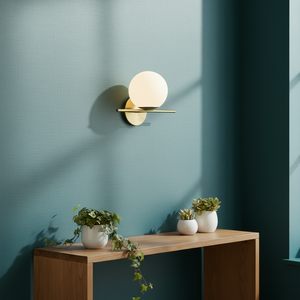 Unique Style Antique Brass With Milky White Glass <strong>Shade</strong> IP44 LED <strong>Bathroom</strong> Wall <strong>Lamp</strong> - Product Image 6