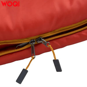 Sac de couchage Woqi pour adulte, en nylon, rembourré de duvet, respirant, 3 saisons, camping en plein air, longueur standard, orange rouge - Product Image 5