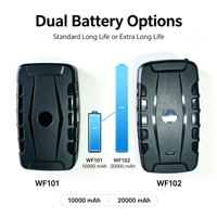 Traceur GPS magnétique 4G pour camion WF101 WF102, options batterie longue durée 20000 mAh et batterie standard 10000 mAh