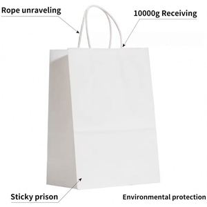 Custom Printed Brown Kraft Paper Shopping Bags Durable Handles Eco-Friendly Recycled Materials for Clothing Business Packaging - Product Image 3