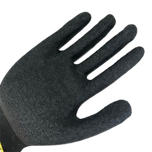 NMSHIELD — gants en <span class=keywords><strong>latex</strong></span>, anti-perforation, polycoton, revêtus de <span class=keywords><strong>latex</strong></span> froissé, noir - Product Image 3