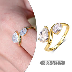 卸売ダブル<span class=keywords><strong>Moissanite</strong></span>デザイナー18K金メッキ反変色ジュエリーファッション925シルバー2.5CT VVS1 GRA <span class=keywords><strong>Moissanite</strong></span>リング - Product Image 3