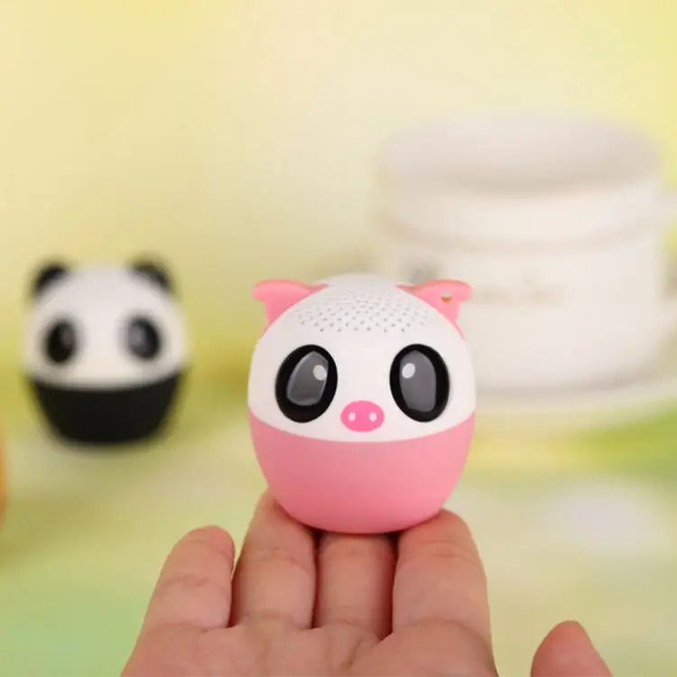 Pink Pig Cartoon Animal Design Small Bluetooth Cute Speakers Surround Subwoofer Mini Speaker