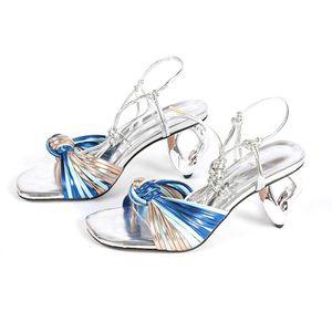 Zapatos de Mujer de Moda, Sandalias de Tacón Extraño con Punta Abierta, Tacones de Verano de Lujo - Product Image 5