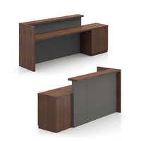Bureau de réception moderne en bois, grand bureau pour école, salon de beauté, hôpital, conférence, comptoir avant, hauteur réglable, certifié ISO9001