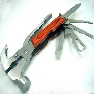 <b>Multi</b> Purpose Claw Hammer And Pliers Orange Handle Stainless Steel Survival <b>Tool</b> For Outdoor <b>Camping</b> Automotive Use - Product Image 1