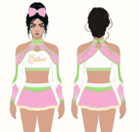 Haute qualité personnalisé pom-pom girl tenues danse jupe Cheer uniformes filles en gros Sexy strass Sublimation Performance porter