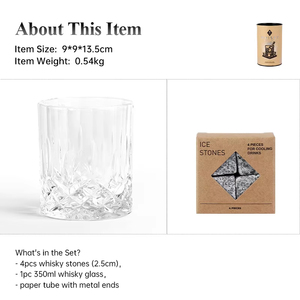 BespritGift Granite Chilling Rocks Whisky Stone & Glass Kit Promocional Creative Bar Accesorios <span class=keywords><strong>Regalos</strong></span> Sets Ideas <span class=keywords><strong>para</strong></span> hombres y papá - Product Image 4