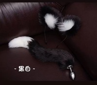 Ensemble de cosplay unique SM de haute qualité avec bandeau oreilles de chat, queue et plug anal