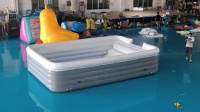 Île flottante gonflable pour parc aquatique, 6-8 personnes, 540 kg, en PVC, pour usage extérieur, avec tente – Vente en gros
