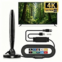 Antena de TV Digital HD de Alto Rendimiento para Interiores, Amplificador de Señal de Largo Alcance de 500 Millas, 4K 1080P, Vista Gratuita ATSC/DVB-T/DVB-T2/ISDB