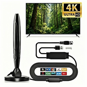 <span class=keywords><strong>Antenne</strong></span> <span class=keywords><strong>TV</strong></span> numérique HD intérieure haute performance, amplificateur de signal longue portée 500 milles, 4K 1080P, visionnage gratuit ATSC/DVB-T/DVB-T2/ISDB - Product Image 1