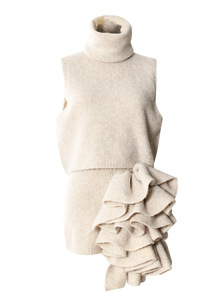 Unico maglione Casual alla moda primaverile tre Set <span class=keywords><strong>3</strong></span> pezzi Set abbinamento Set Cardigan lungo donna Mini gonna - Product Image 4