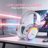 Casque de jeu sans fil RGB pliable à 3 modes avec garantie 1 an, compatible PC/PS4/PS5/Switch/Xbox, modèle 2026 ODM/OEM