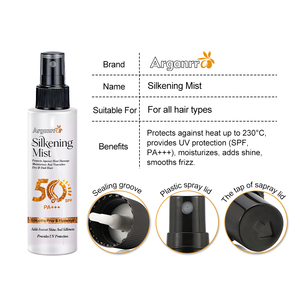 ARGANRRO fabbrica Custom Private Label leggero setante nebulizzazione capelli <span class=keywords><strong>Spray</strong></span> <span class=keywords><strong>protezione</strong></span> termica <span class=keywords><strong>50</strong></span> SPF - Product Image 4