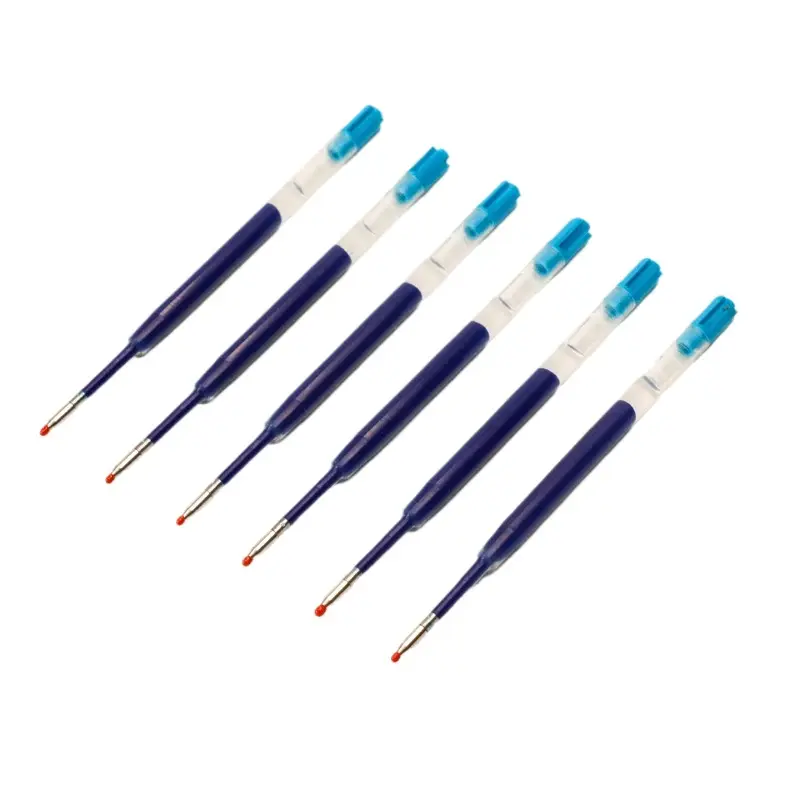Recharge d'encre bleue de stylo à bille professionnel de haute qualité remplaçable 99mm recharges de stylo en métal recharge de stylo à encre gel en plastique