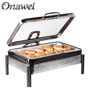 Onawei - Juego de Recipientes para Calentar Comida, Color Negro, de Lujo, para Buffet, Bodas, Fiestas, Servicio de <span class=keywords><strong>Catering</strong></span> - Product Image 1