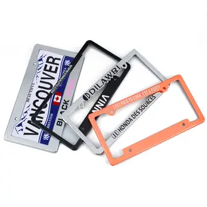 Custom Chrome Plastic Licence Plate Frame ABS Car License Number Plate Frame For Usa