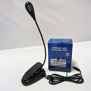 Lampe de lecture LED mini à clipser <span class=keywords><strong>pour</strong></span> pupitre de musique, alimentée par USB/piles AAA, flexible <span class=keywords><strong>pour</strong></span> l'étude et la lecture en chambre - Product Image 3