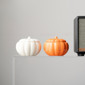 <b>Pumpkin</b> Ceramic Candle Holder Soy Wax Home Decoration Gift Round <b>Cup</b> Shaped - Product Image 1