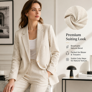 Tela CEDL para Ropa <span class=keywords><strong>de</strong></span> <span class=keywords><strong>Mujer</strong></span>, Mezcla <span class=keywords><strong>de</strong></span> Tencel, Algodón y Lino, Envío <span class=keywords><strong>de</strong></span> Muestra Gratis, Tela <span class=keywords><strong>de</strong></span> Lyocell y Lino - Product Image 2
