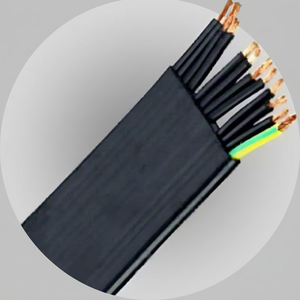 สายไฟฟ้าทองแดงหุ้มฉนวนพีวีซีแบบแบน 750V ขนาด 16 AWG ความยืดหยุ่นสูง ทนทาน สำหรับส่งกำลังไฟฟ้าในลิฟต์ เครื่องจักรอุตสาหกรรม CMK - Product Image 1