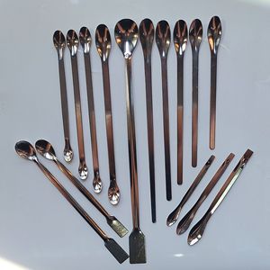 Lekang 1 Stainless Steel Medicine Spoon Double-Ended Single-Ended <b>Square</b> Headed Thickened Dispensing Laboratory Micro Sampling - Product Image 1