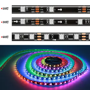 Lampu setrip LED cerdas LPD6811 SK6903, cincin Neo piksel LED dengan lensa terdifusi SK6812 SK9822 WS2812