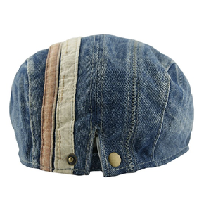wholesale custom plain blank denim short brim ivy cap - Product Image 5