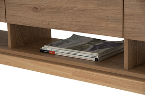 Space-Saving 1.8m Oak Colour HIRADO <b>Wall</b> TV Cabinet with <b>Shelf</b> Export from Malaysia Floating Media <b>Console</b> for Modern Apartments - Product Image 5