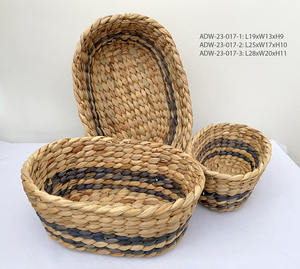 Vente chaude Écologique Flexible Jacinthe D'eau Panier De Rangement Fabriqué À La Main Vintage Style Bol De Fruits pour Le Stockage À La Maison - Product Image 4