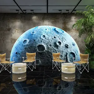 Papel de parede 3D de superfície de lua estilo industrial, cobertura de parede de bar, estilo campista, café, foto, fundo de check-in