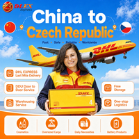 Transport complet mondial DHL DDU de la Chine vers la République tchèque : Transit sécurisé pour les cosmétiques liquides et les fournitures quotidiennes générales