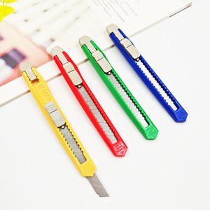 Couteau utilitaire mini portable, couteau à outils en métal, papeterie de bureau, coupe-papier artisanal, couteau à papier peint couleur bonbon, couteau de rue - Product Image 1